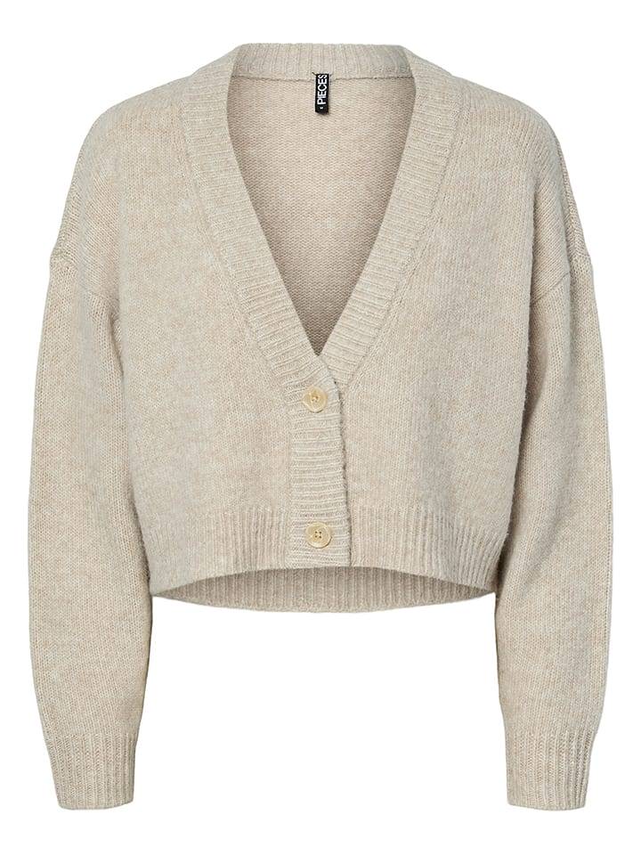 Pieces Kardigan w kolorze beżowym rozmiar: XL