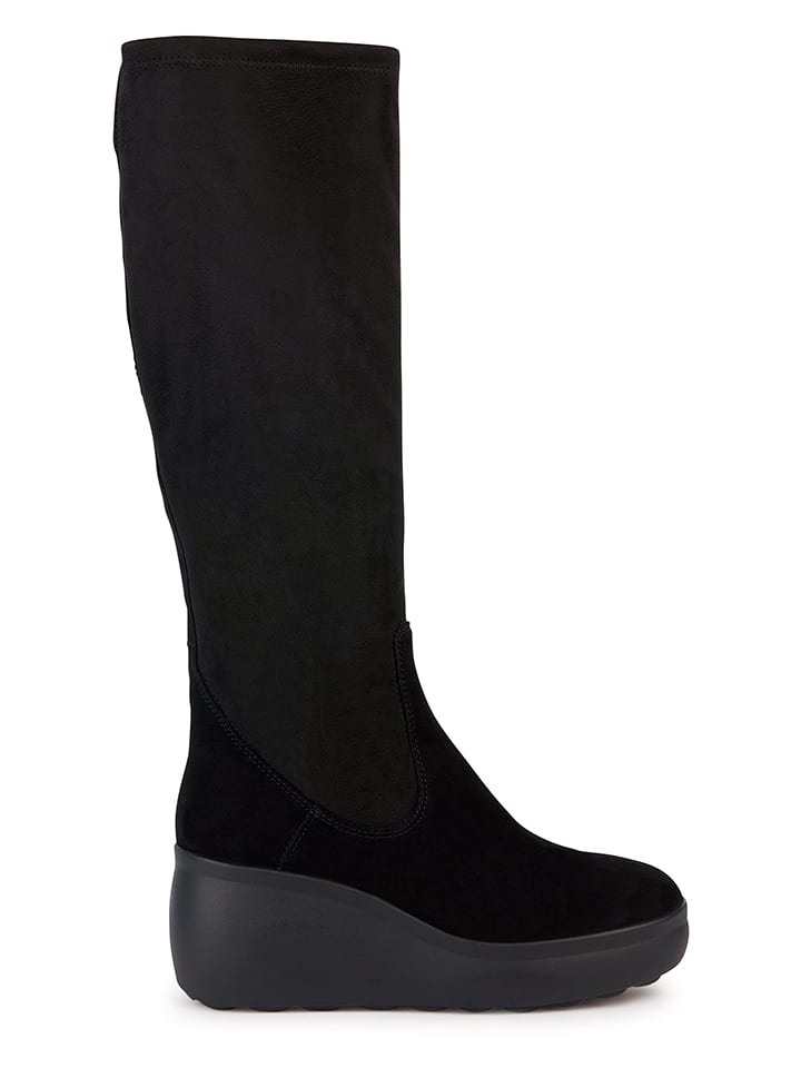 Geox Kozaki "Spherica Ec9" w kolorze czarnym na koturnie rozmiar: 40