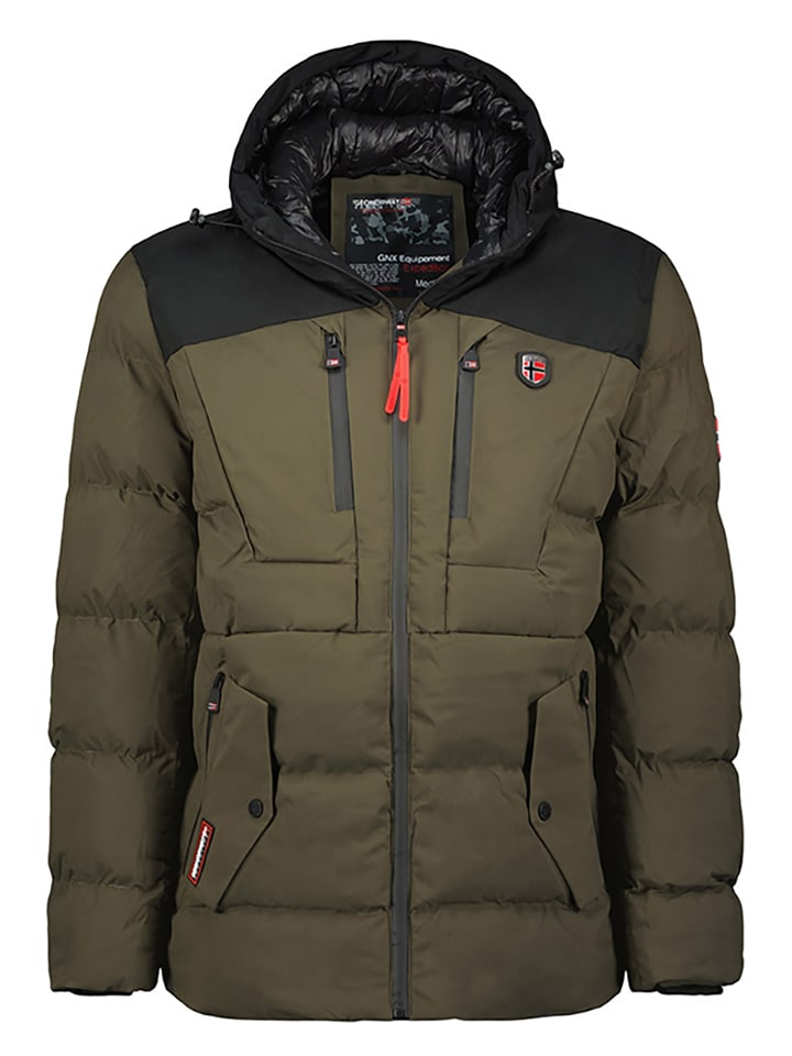 Geographical Norway Kurtka pikowana "Cachot" w kolorze oliwkowo-czarnym rozmiar: 152
