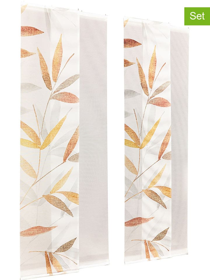 heine home Zasłona przesuwna w kolorze biało-beżowym rozmiar: 225x57 cm