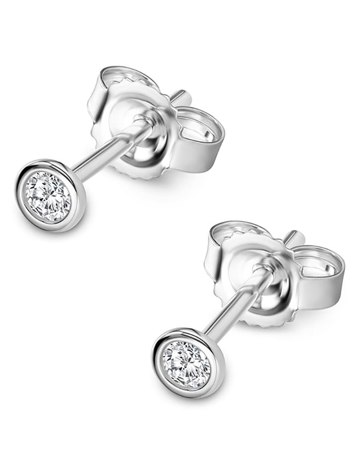 Revoni Złote kolczyki-wkrętki z diamentami rozmiar: onesize