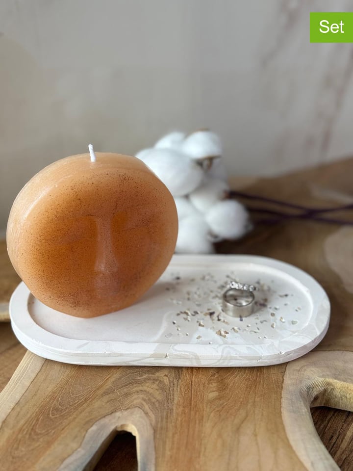 Lucky Bees 2-częściowy zestaw w kolorze pomarańczowo-białym rozmiar: onesize