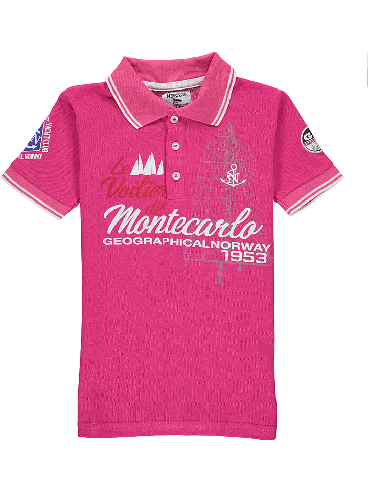 Geographical Norway Koszulka polo "Katche" w kolorze różowym rozmiar: 164
