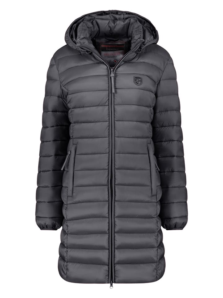 Geographical Norway Płaszcz pikowany "Atikotal" w kolorze antracytowym rozmiar: L