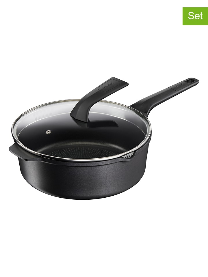 Tefal 2-częściowy zestaw "Robusto" w kolorze czarnym - Ø 26 cm rozmiar: onesize