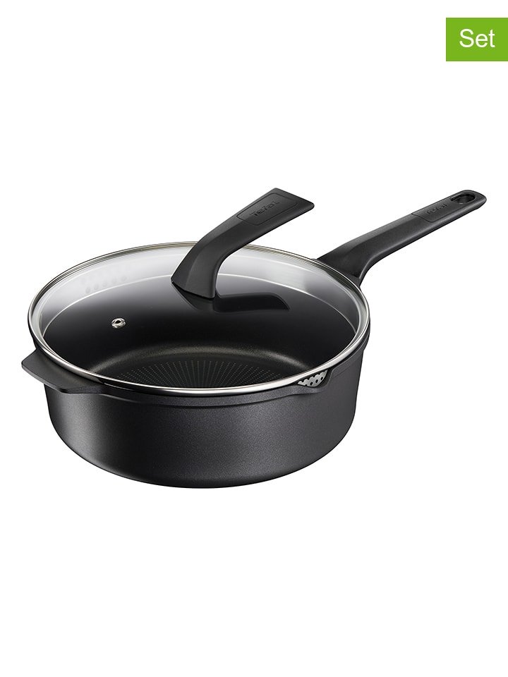 Tefal 2-częściowy zestaw "Robusto" w kolorze czarnym - Ø 26 cm rozmiar: onesize