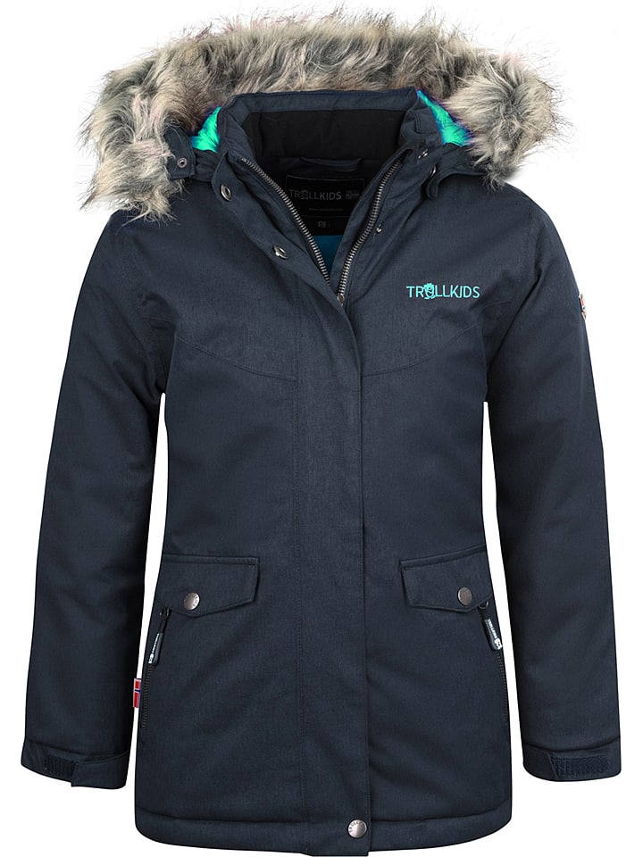 Trollkids Parka "Oslo XT" w kolorze antracytowo-miętowym rozmiar: 128