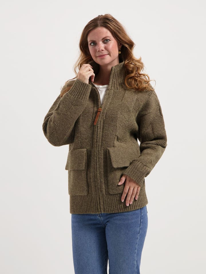 TRAVELIN' Kardigan w kolorze jasnobrązowym rozmiar: M