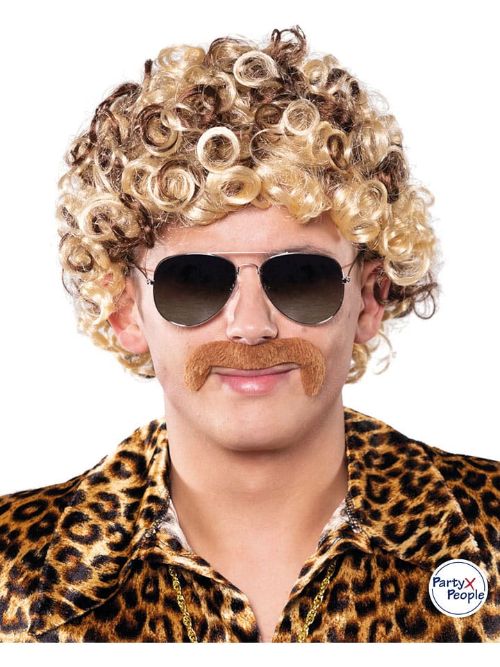 Party x People 2-częściowy zestaw akcesoriów "70s Disco" w kolorze jasnobrązowo-żółtym rozmiar: onesize