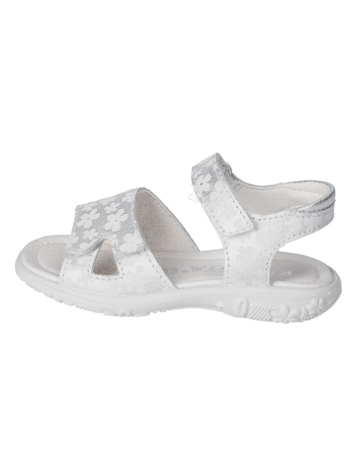 Ricosta Skórzane sandały "Moni" w kolorze srebrnym rozmiar: 30