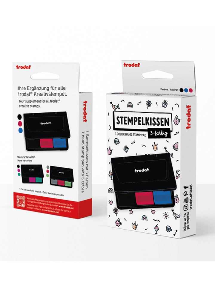 trodat Podkładka w kolorze czarno-czerwono-niebieskim do stempli ręcznych rozmiar: onesize