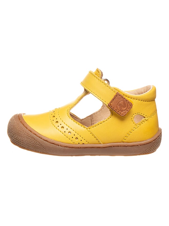 Naturino Skórzane półsandały w kolorze żółtym rozmiar: 24
