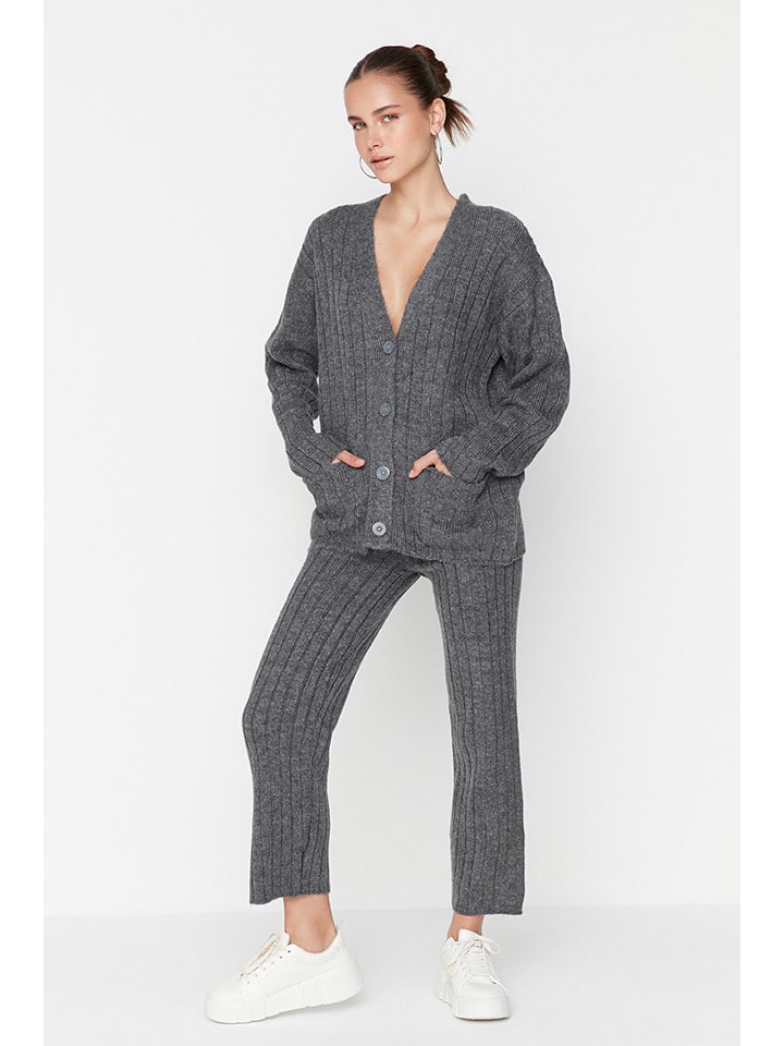 trendyol 2-częściowy zestaw w kolorze antracytowym rozmiar: L