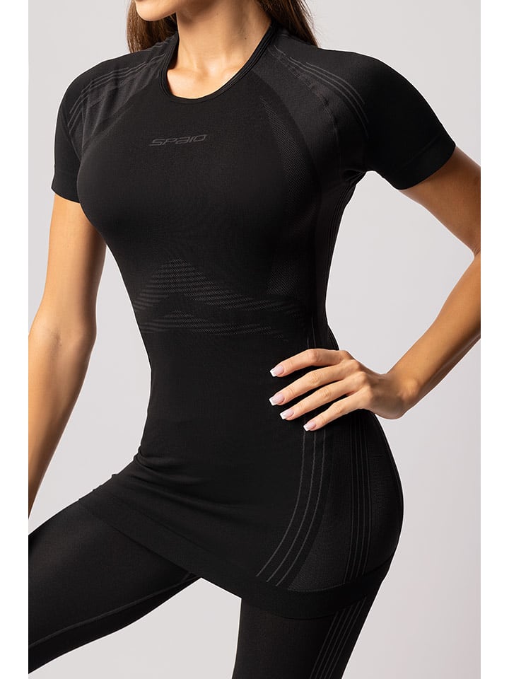 Spaio Koszulka termiczna "Powerful" w kolorze czarnym rozmiar: L