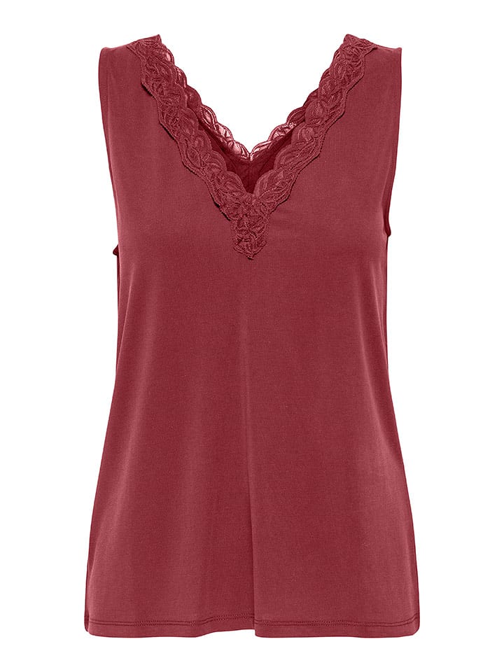 ONLY Top w kolorze bordowym rozmiar: M