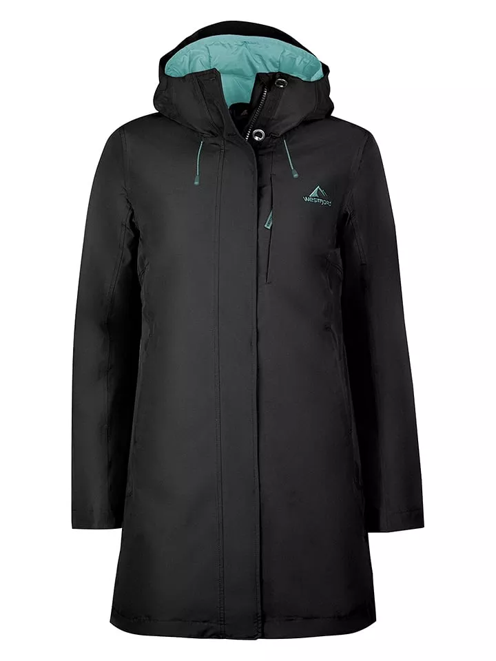 Westfjord Parka 3w1 "Skogafoss" w kolorze czarno-turkusowym rozmiar: XL