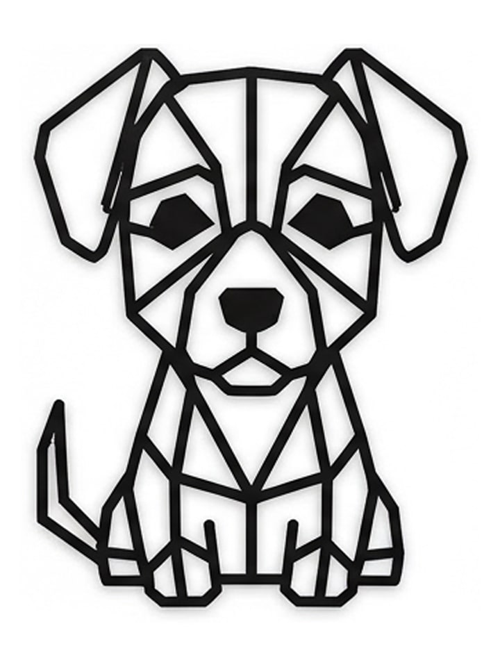 Woody Kids Dekoracja ścienna w kolorze czarnym - 33 x 25 cm rozmiar: onesize