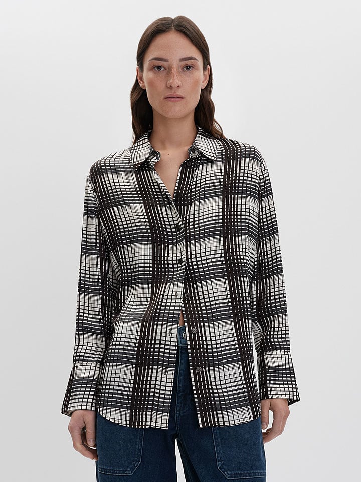 Someday Koszula "Zebecca" w kolorze biało-czarno-beżowym rozmiar: 38