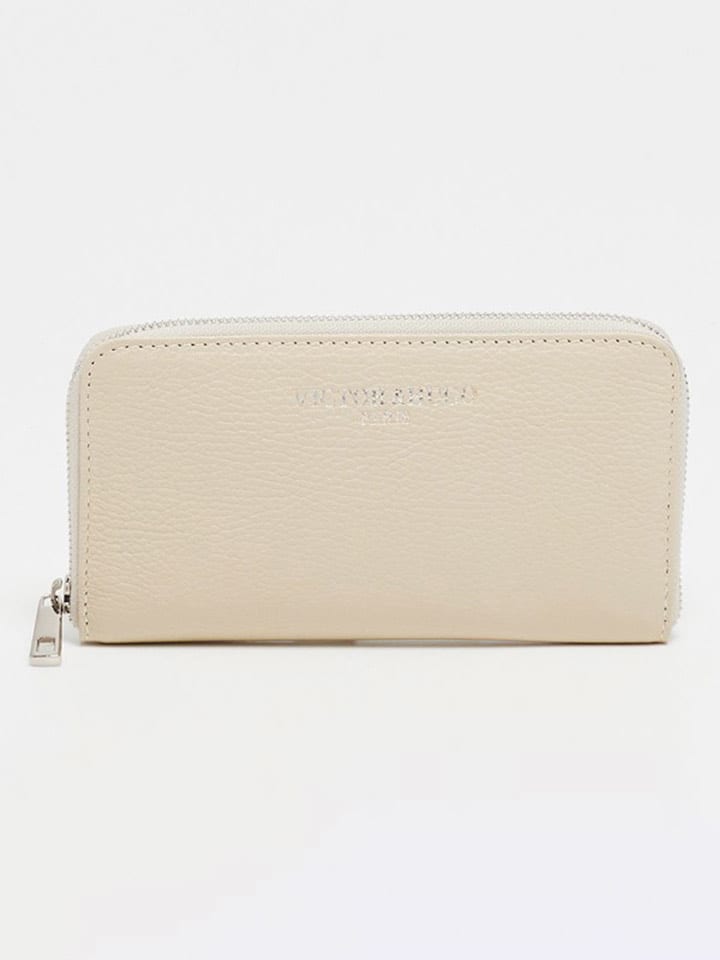 Victor & Hugo Paris Skórzany portfel "Kaya" w kolorze kremowym - 19,5 x 10,5 x 2 cm rozmiar: onesize
