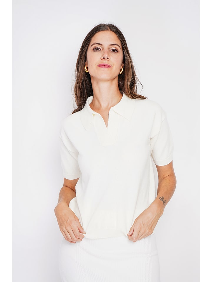 William de Faye Sweter w kolorze białym rozmiar: 42