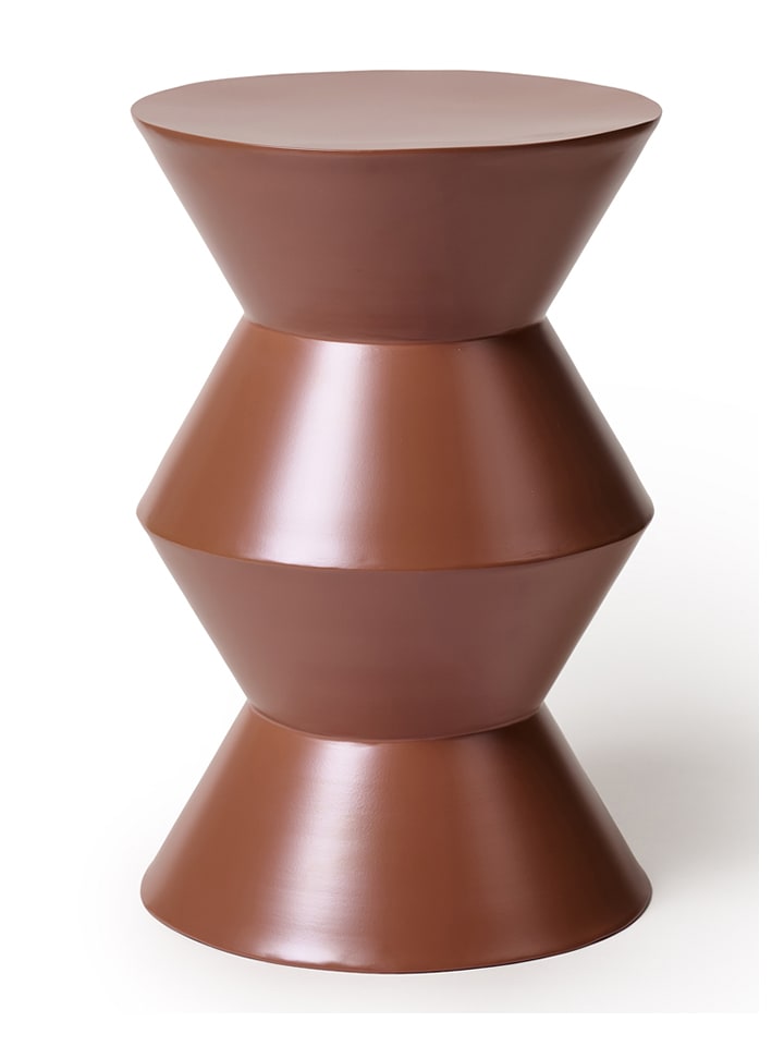 Madre Selva Stolik "Coleman" w kolorze jasnobrązowym - wys. 43 x Ø 35 cm rozmiar: onesize