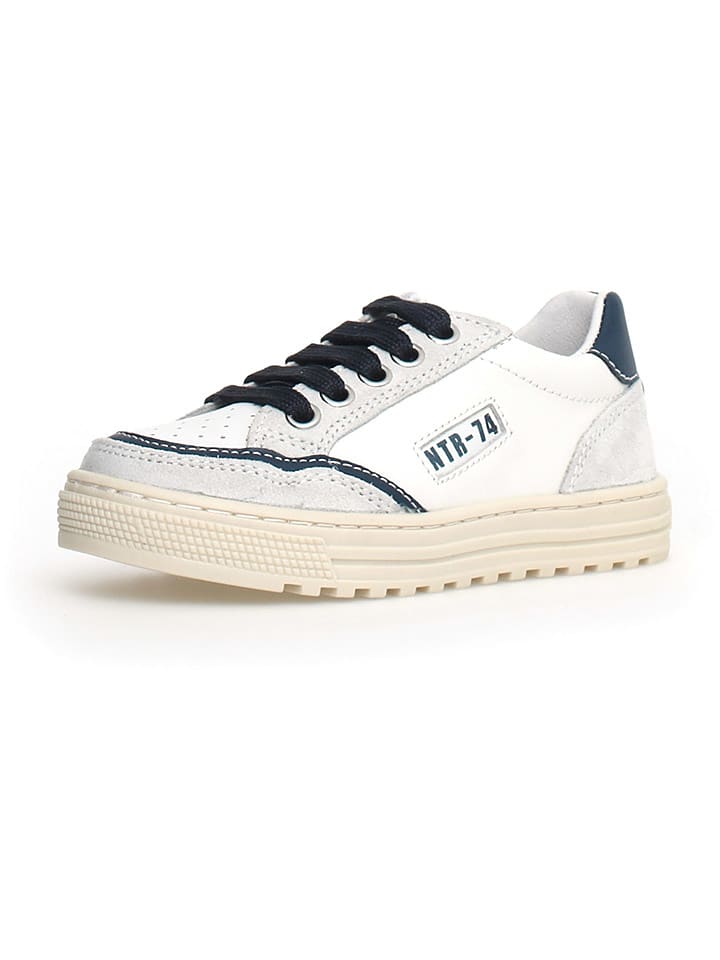 Naturino Skórzane sneakersy w kolorze granatowo-białym rozmiar: 34