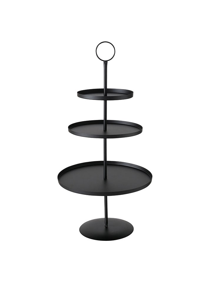 Boltze Etażerka "Samona" w kolorze czarnym - wys. 60 x Ø 30 cm rozmiar: onesize