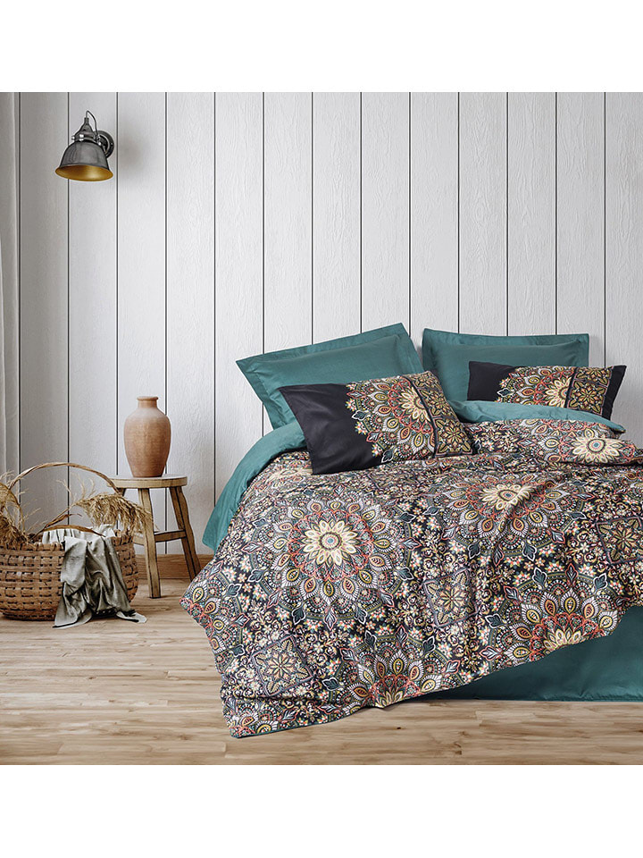 Elizabed Komplet pościeli satynowej ze wzorem rozmiar: 260x220 cm