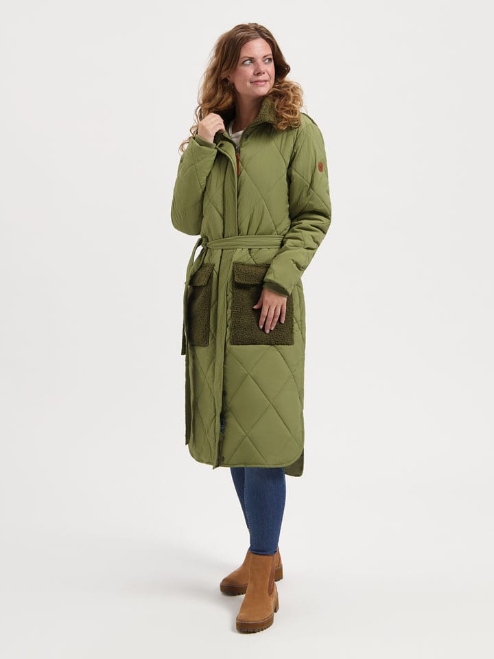 TRAVELIN' Płaszcz przejściowy w kolorze khaki rozmiar: XXL