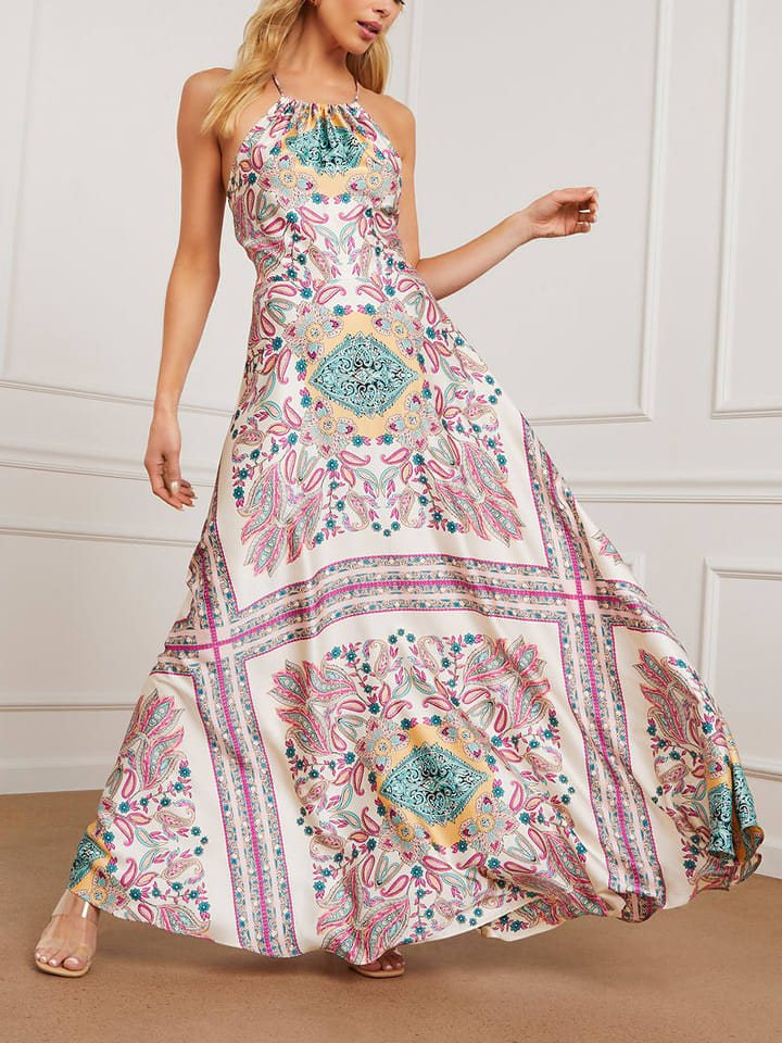 Milan Kiss Sukienka w kolorze kremowo-różowym rozmiar: XL