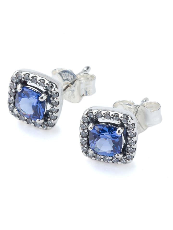 Pandora Srebrne kolczyki-wkrętki z cyrkoniami i i kryształami rozmiar: onesize