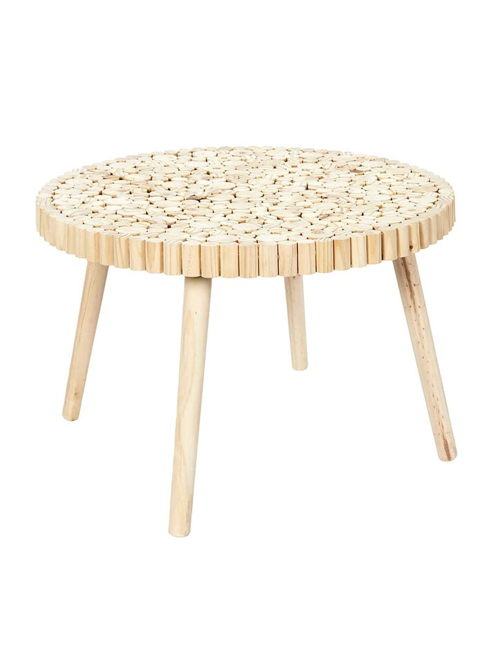 Ethnical Life Ława "Gigogne" w kolorze jasnobrązowym - wys. 40 x Ø 60 cm rozmiar: onesize