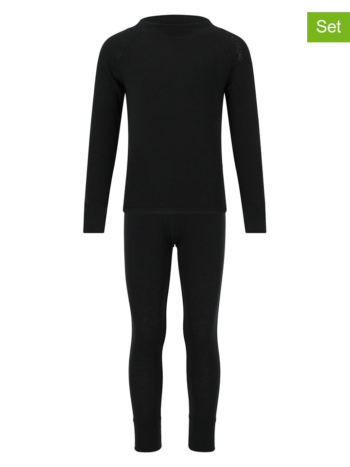 Zigzag 2-częściowy zestaw bielizny funkcyjnej "Panda" w kolorze czarnym rozmiar: 98/104