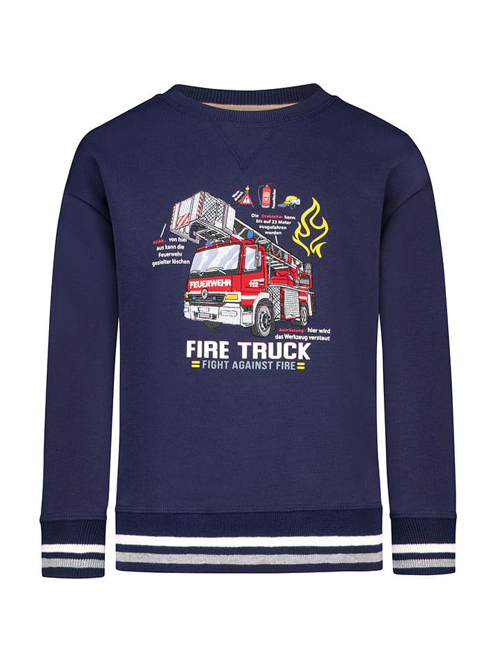 Salt and Pepper Bluza "Fire truck" w kolorze granatowym rozmiar: 104/110