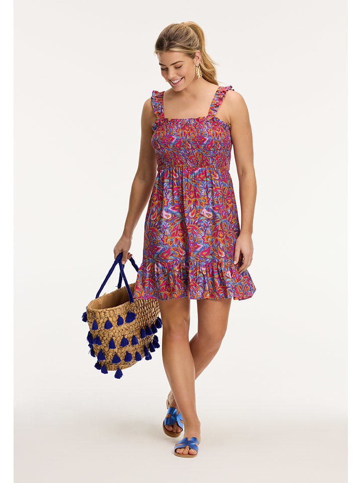 SHIWI Sukienka "Fiesta" w kolorze różowo-niebieskim rozmiar: XL