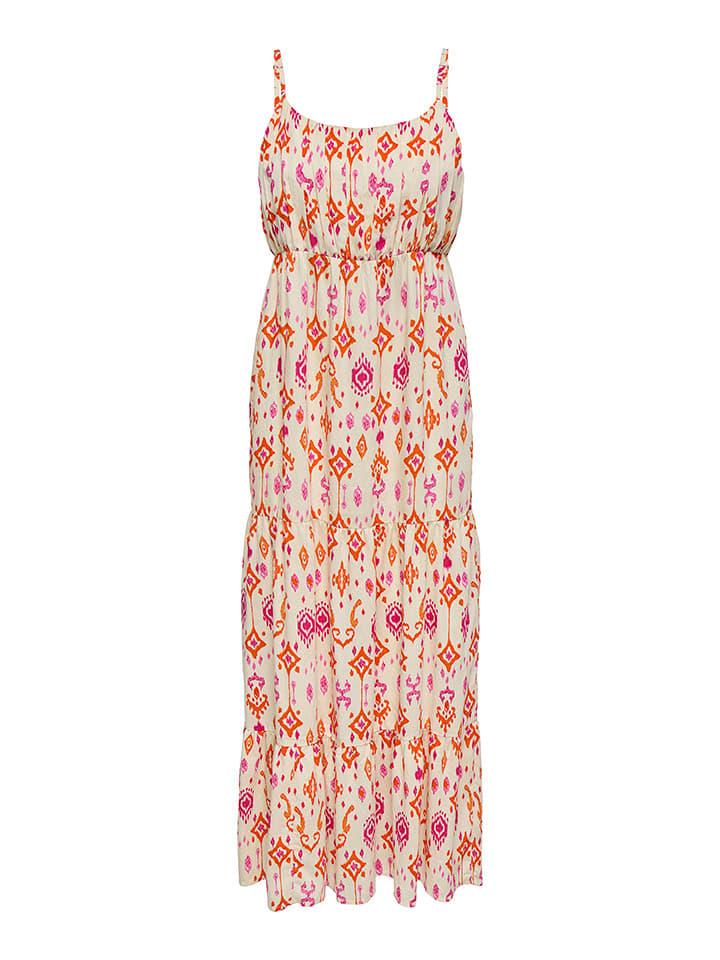 ONLY Sukienka "Abiella" w kolorze beżowym ze wzorem rozmiar: M