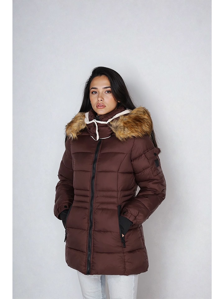 Steve Madden Kurtka zimowa w kolorze brązowym rozmiar: M