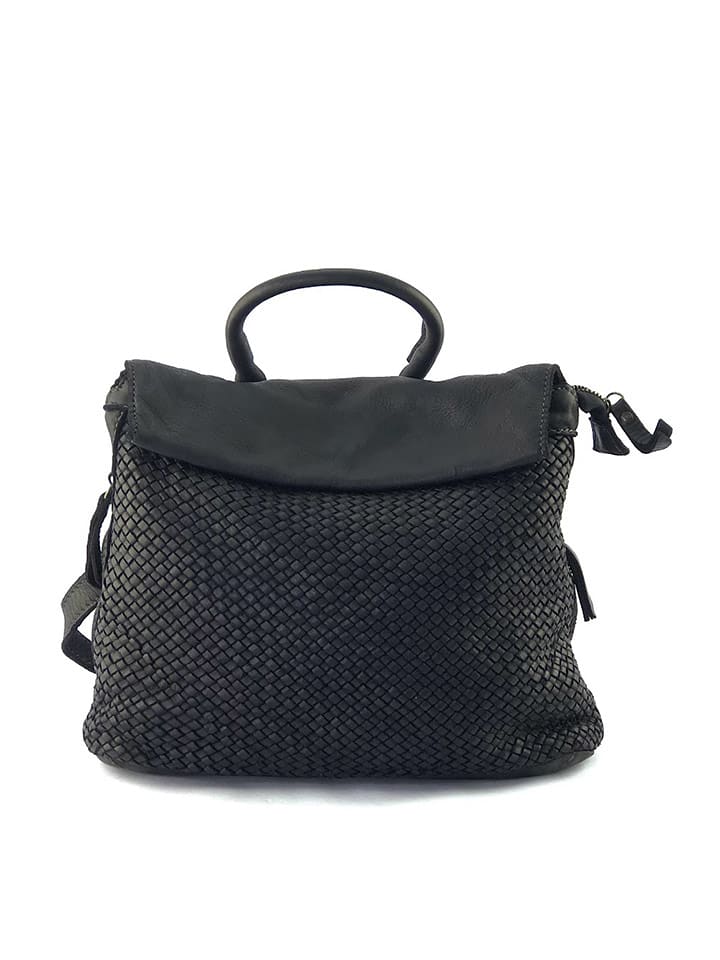 Amara Skórzany plecak "Kei" w kolorze czarnym - 33 x 28 x 13 cm rozmiar: onesize