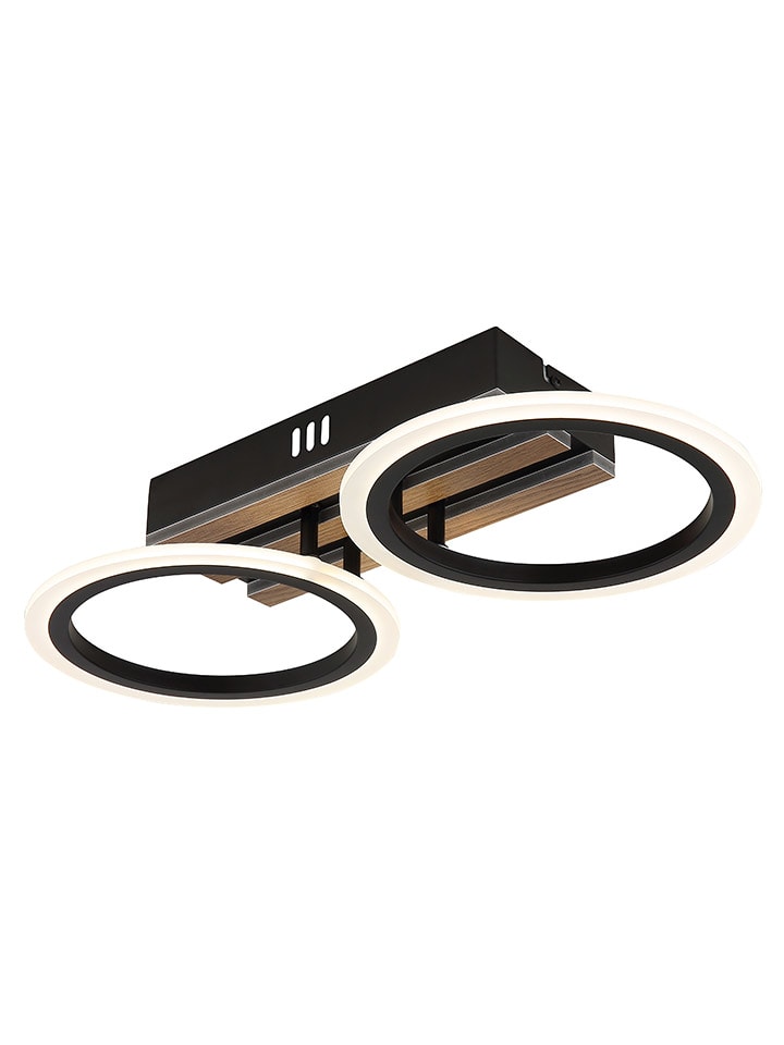 Globo lighting Lampa sufitowa LED w kolorze czarno-brązowym - szer. 44,5 cm rozmiar: onesize