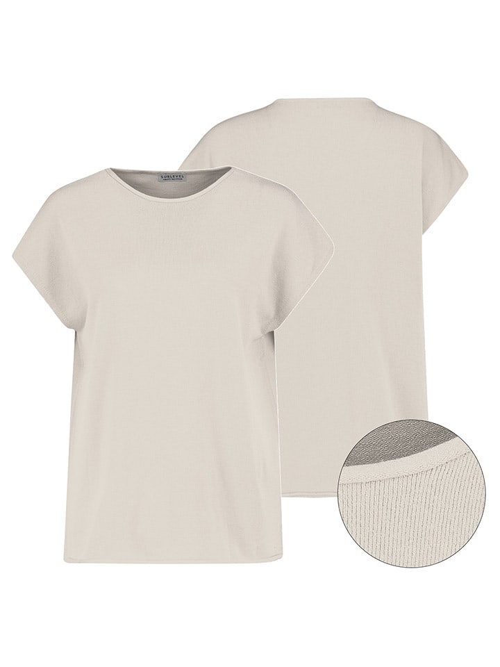 Sublevel Koszulka w kolorze kremowym rozmiar: L/XL