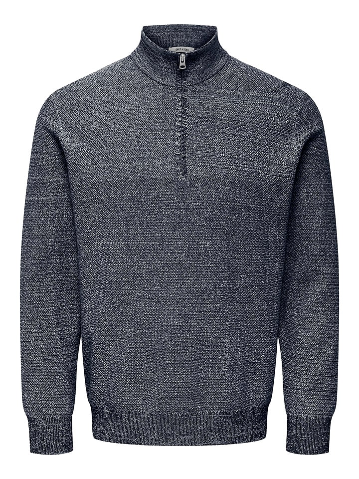 ONLY & SONS Sweter "Claus" w kolorze granatowym rozmiar: L