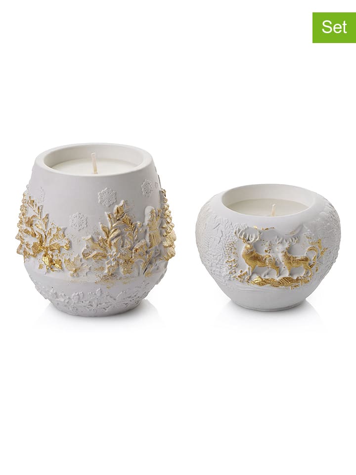 Lucky Bees Świece (2 szt.) w kolorze złoto-białym rozmiar: onesize