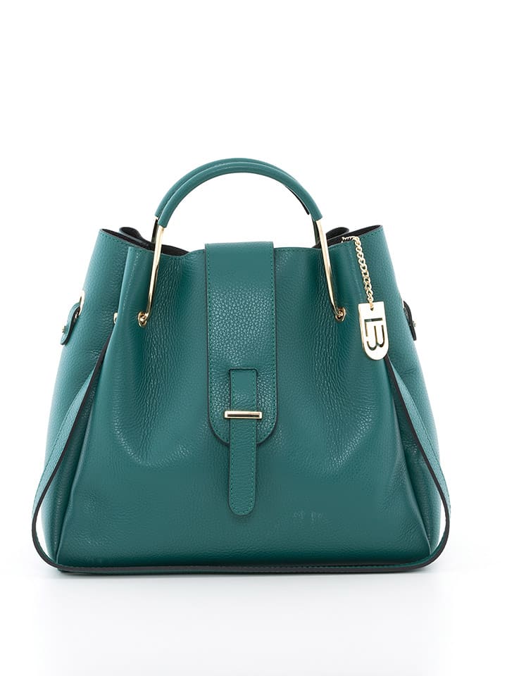 Lucca Baldi Skórzana torebka "Vinci" w kolorze morskim - 33 x 28 x 13 cm rozmiar: onesize