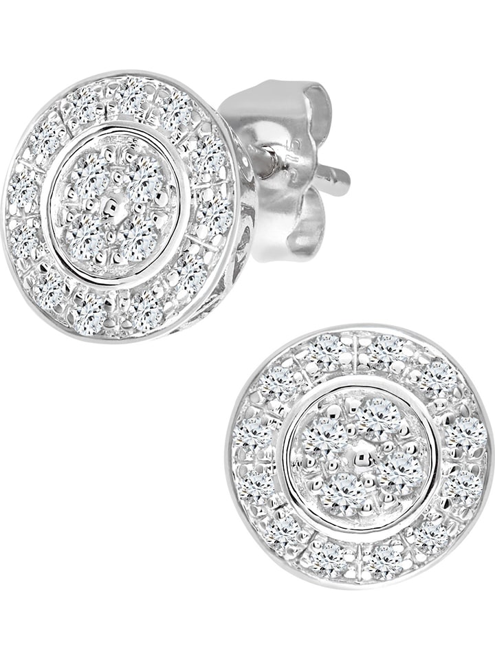 Revoni Złote kolczyki-wkrętki z diamentami rozmiar: onesize