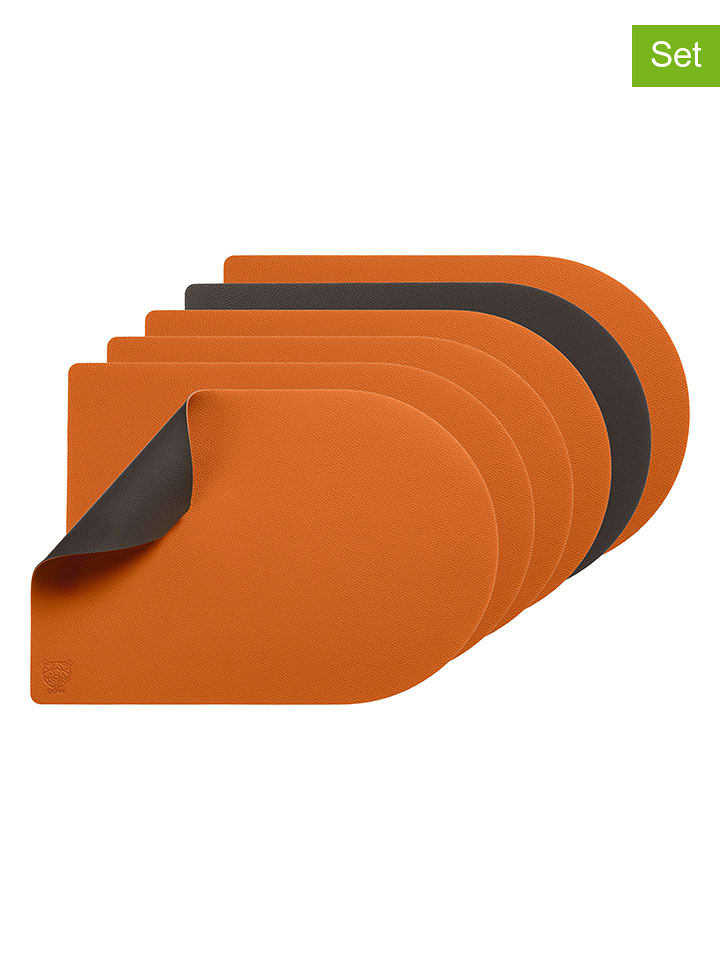 Björn Podkładki (6 szt.) w kolorze brązowo-pomarańczowym - 44,5 x 30 cm rozmiar: onesize