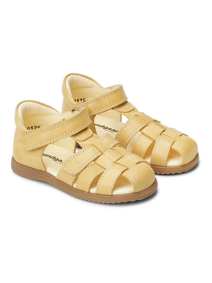 Bundgaard Skórzane półsandały "Bali" w kolorze żółtym rozmiar: 24