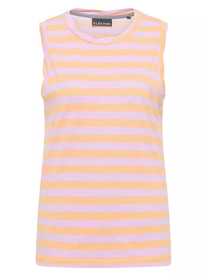 ELBSAND Top "Meevis" w kolorze pomarańczowo-jasnoróżowym rozmiar: M