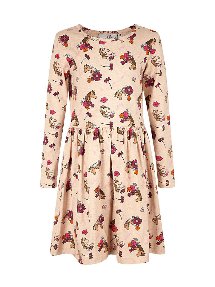 happy girls by Eisend Sukienka w kolorze beżowym rozmiar: 140