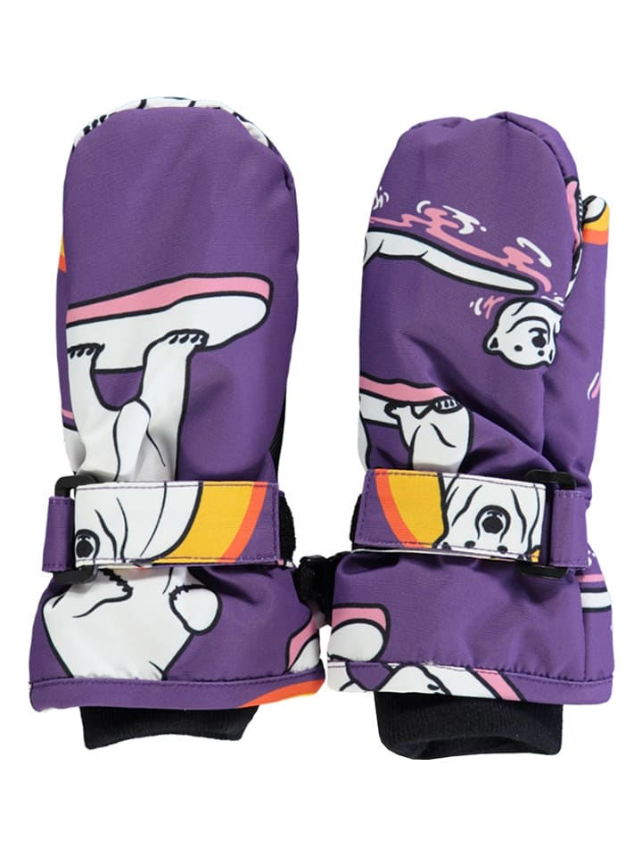 Småfolk Rękawiczki zimowe w kolorze fioletowym rozmiar: 92-104