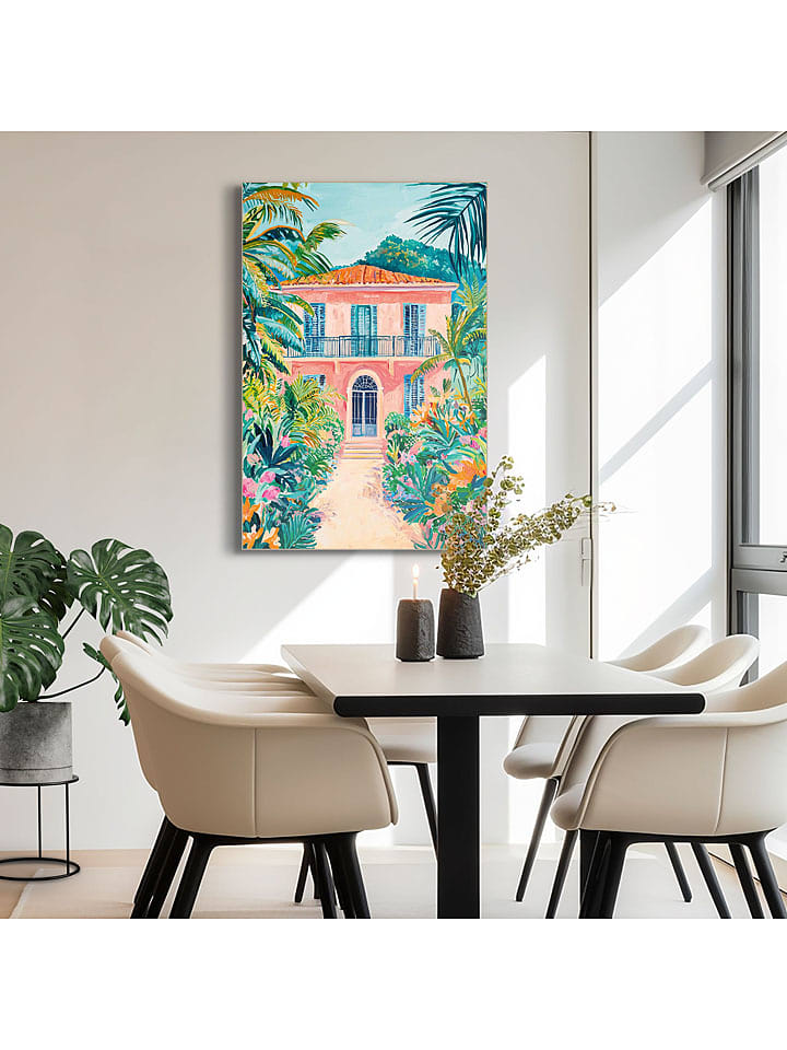 Orangewallz Druk artystyczny "Paradise Villa" w ramce rozmiar: 60x90 cm